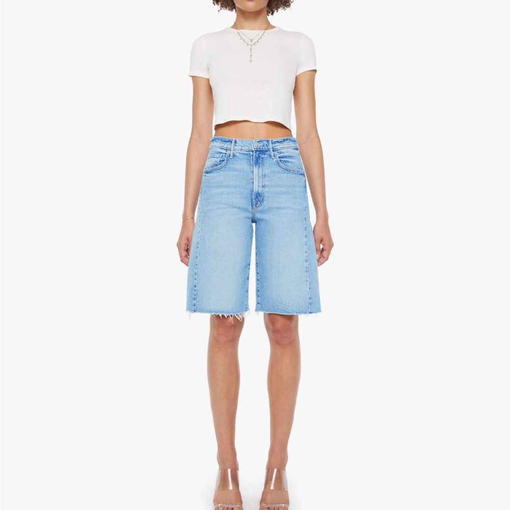 MOTHER Blue Bermudas Shorts for Effortless Style
